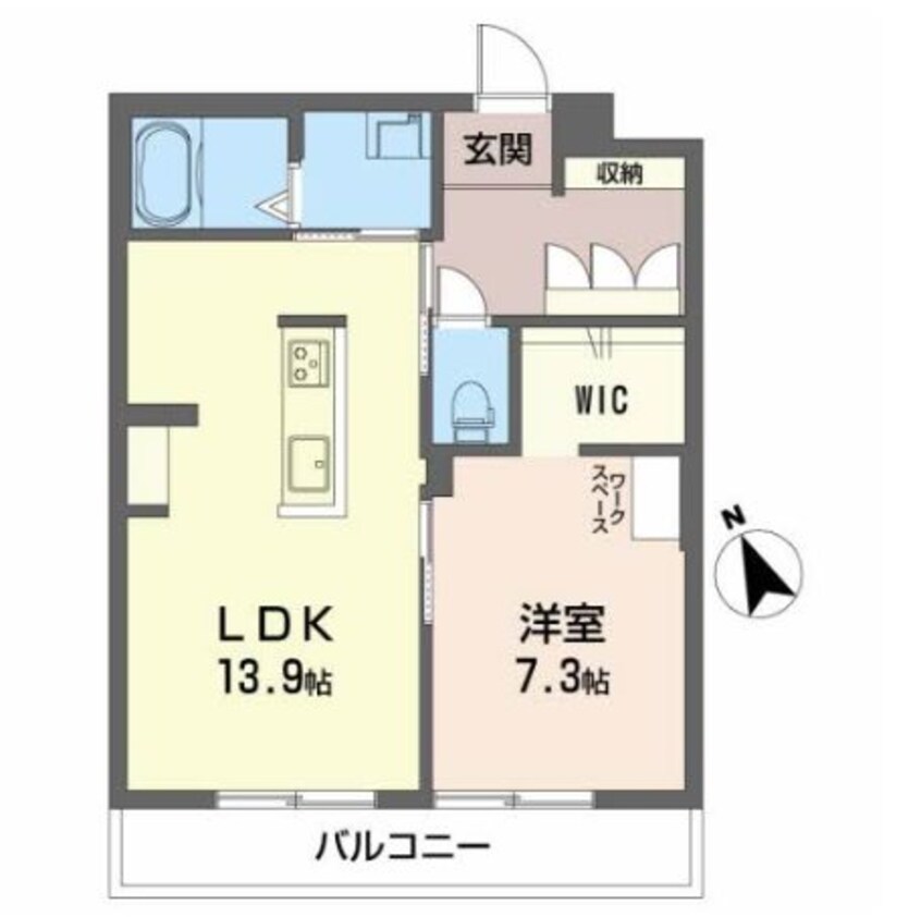 間取図 篠ノ井線/平田駅 徒歩2分 3階 築14年