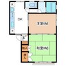 篠ノ井線/松本駅 バス:13分:停歩7分 2階 築39年 2DKの間取り