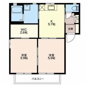 間取図 篠ノ井線/村井駅 徒歩5分 2階 築20年