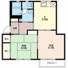 篠ノ井線/松本駅 バス:20分:停歩6分 2階 築27年 2DKの間取り