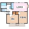 篠ノ井線/村井駅 徒歩11分 1階 築32年 2LDKの間取り