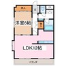 篠ノ井線/松本駅 徒歩20分 3階 築34年 1LDKの間取り