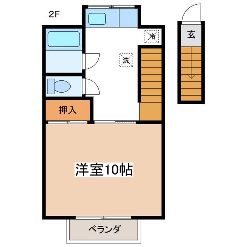 間取図 アルピコ交通上高地線/北新・松本大学前駅 徒歩5分 2階 築17年