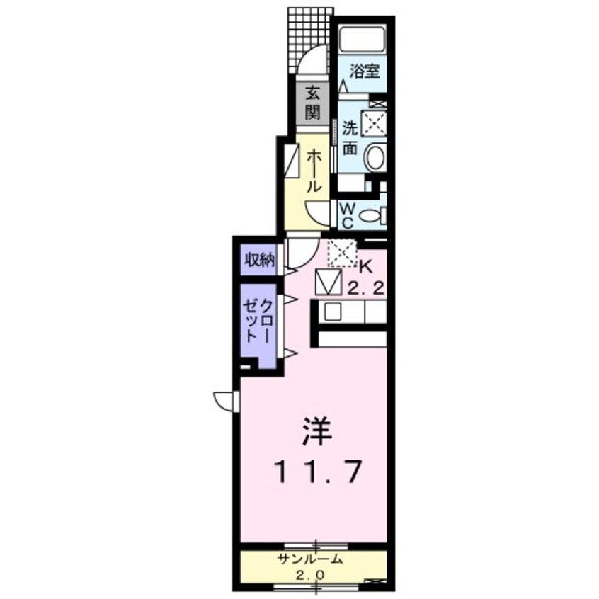 間取図 篠ノ井線/松本駅 徒歩37分 1階 築6年