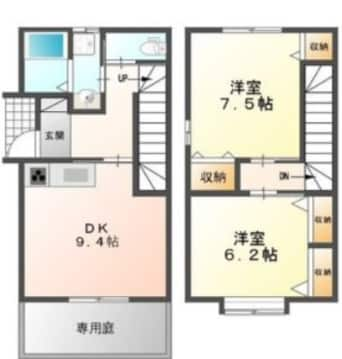 間取図 篠ノ井線/松本駅 バス15分美ヶ原温泉線　新井口下車:停歩3分 1階 築9年