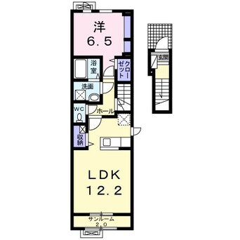 間取図 篠ノ井線/松本駅 徒歩30分 2階 築5年