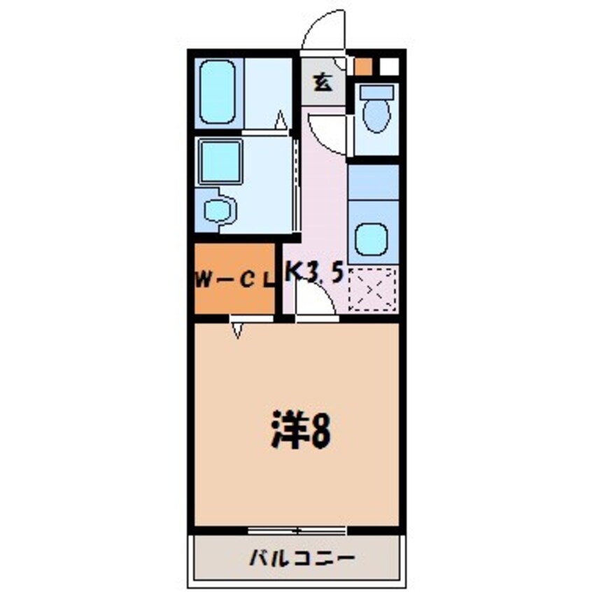 間取図 アルピコ交通上高地線/大庭駅 徒歩11分 1階 築21年