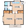 リビエル 2DKの間取り