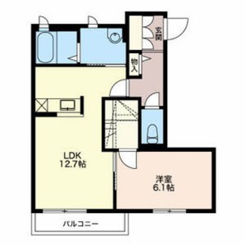 間取図 大糸線/島内駅 徒歩3分 1階 築12年