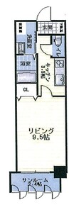 篠ノ井線/松本駅 徒歩8分 4階 築39年 1Kの間取り