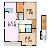 篠ノ井線/村井駅 徒歩15分 2階 築15年 2LDKの間取り