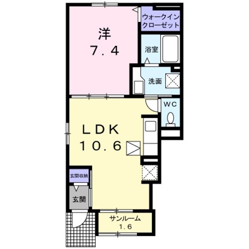 間取図 篠ノ井線/松本駅 バス26分信大横田循環線　自動車学校前下車:停歩9分 1階 築5年