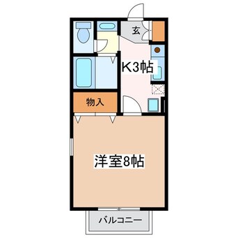 間取図 篠ノ井線/松本駅 徒歩5分 2階 築24年