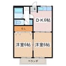 篠ノ井線/松本駅 徒歩24分 1階 築38年 2DKの間取り