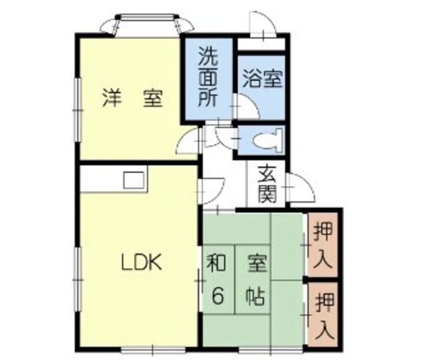 間取図 大糸線/北松本駅 徒歩22分 1階 築35年