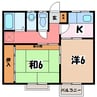 篠ノ井線/南松本駅 徒歩13分 2階 築32年 2Kの間取り