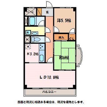 間取図 大糸線/梓橋駅 徒歩18分 3階 築23年