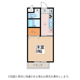 間取図 篠ノ井線/村井駅 徒歩12分 3階 築24年