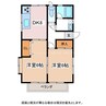 ハイツ パークサイド 2DKの間取り