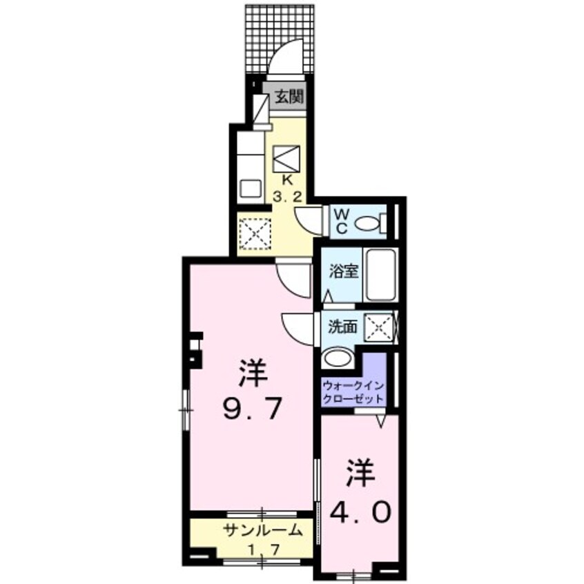 間取図 篠ノ井線/南松本駅 徒歩15分 1階 築4年