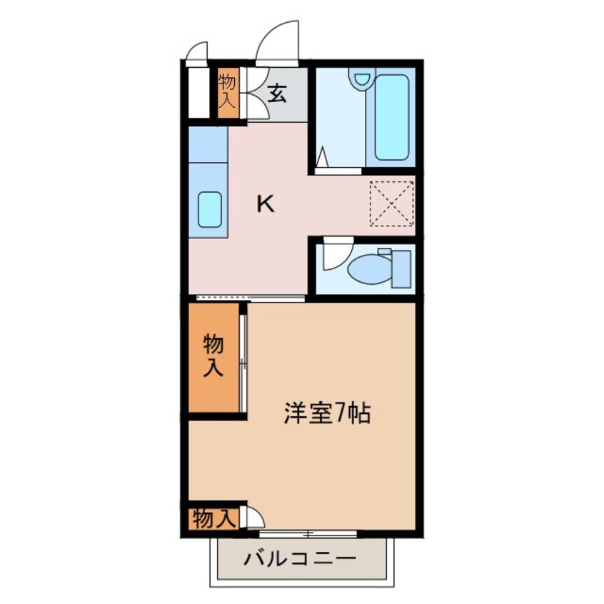 間取図 篠ノ井線/南松本駅 徒歩21分 2階 築35年