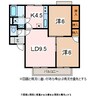 メゾンラシュレA 2LDKの間取り