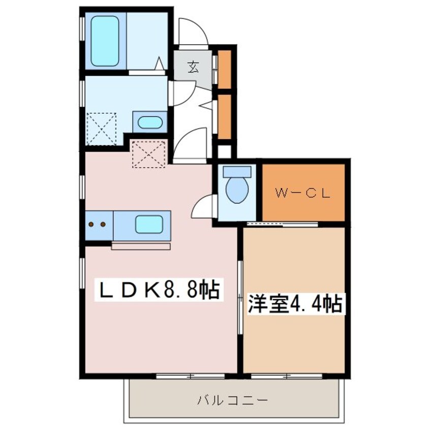 間取図 大糸線/島内駅 徒歩12分 1階 築3年