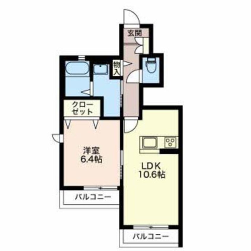 間取図 アルピコ交通上高地線/渚駅 徒歩9分 1階 築7年