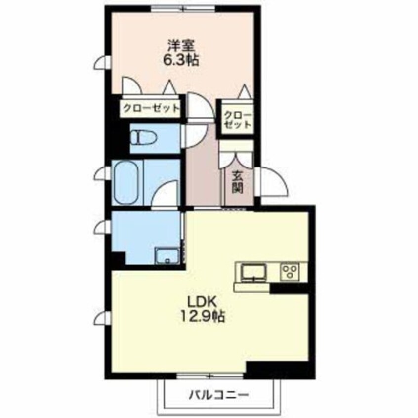 間取図 篠ノ井線/南松本駅 徒歩14分 3階 築3年