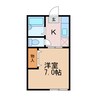 島内山﨑アパート 1Kの間取り