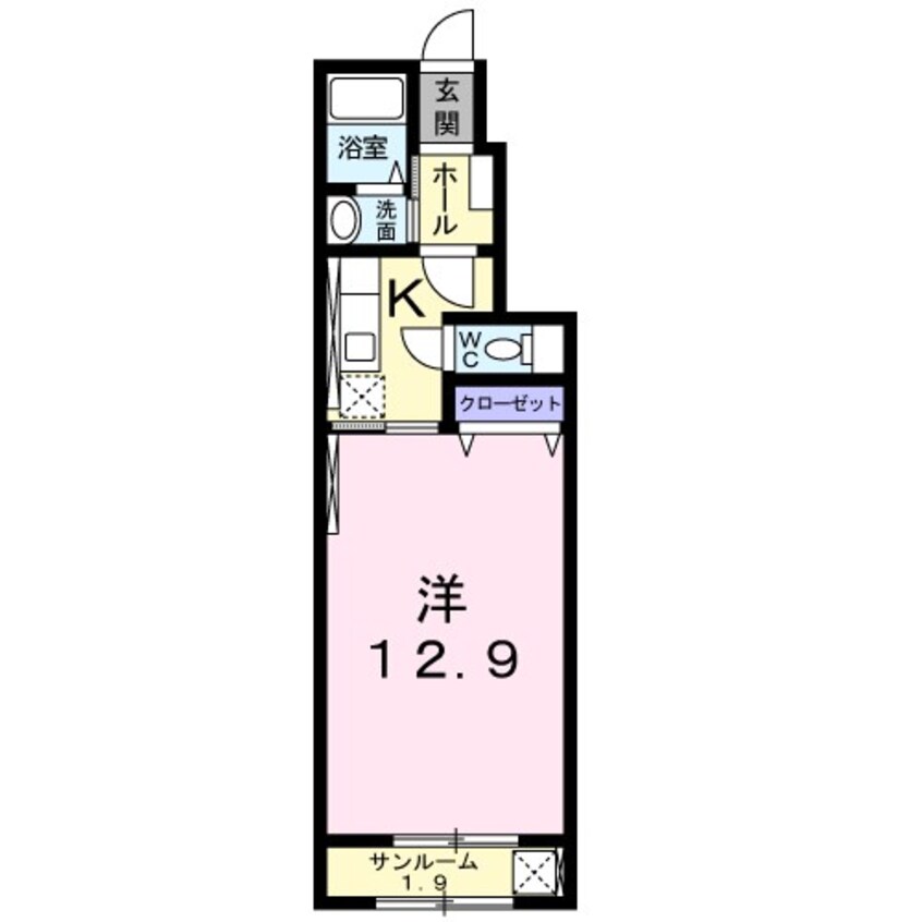 間取図 大糸線/北松本駅 徒歩51分 1階 築3年