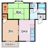 篠ノ井線/平田駅 徒歩24分 2階 築32年 2DKの間取り