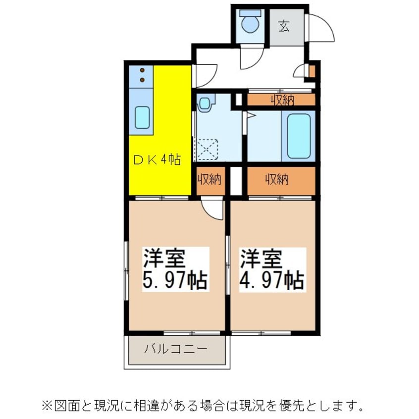 間取図 大糸線/北松本駅 徒歩18分 1階 築26年