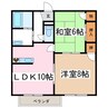 篠ノ井線/南松本駅 徒歩14分 1階 築30年 2LDKの間取り