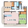 大糸線/北松本駅 徒歩6分 2階 築22年 2LDKの間取り