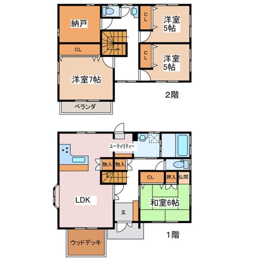 間取図 アルピコ交通上高地線/渚駅 徒歩5分 築17年