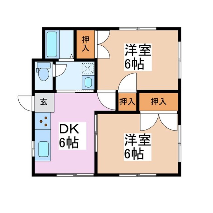 間取図 アルピコ交通上高地線/松本駅 徒歩25分 2階 築35年