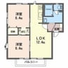 大糸線/北松本駅 バス:15分:停歩3分 1階 築36年 2LDKの間取り