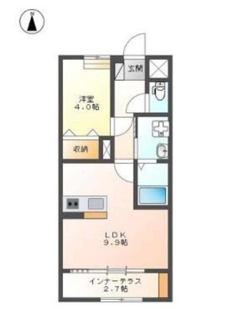 間取図 篠ノ井線/南松本駅 徒歩28分 1階 築1年