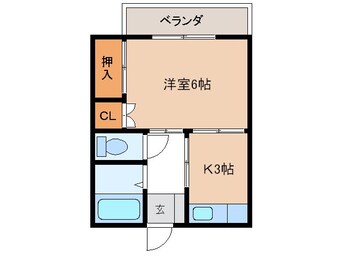 間取図 篠ノ井線/松本駅 バス15分法務局前下車:停歩8分 1階 築44年