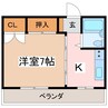 篠ノ井線/松本駅 バス:20分:停歩2分 3階 築38年 1Kの間取り