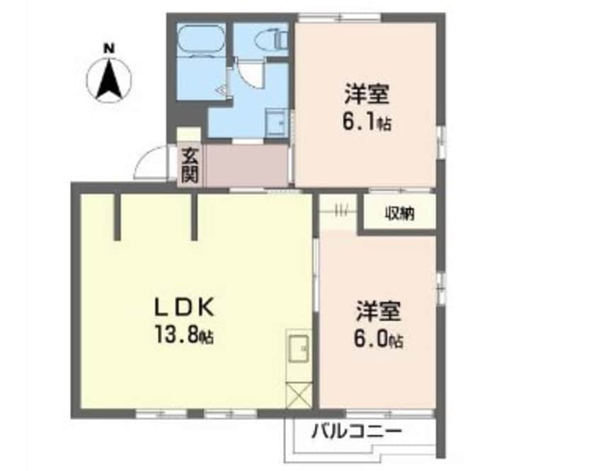 間取図 アルピコ交通上高地線/松本駅 バス15分美ヶ原温泉線　松本民芸館下車:停歩1分 1階 築38年