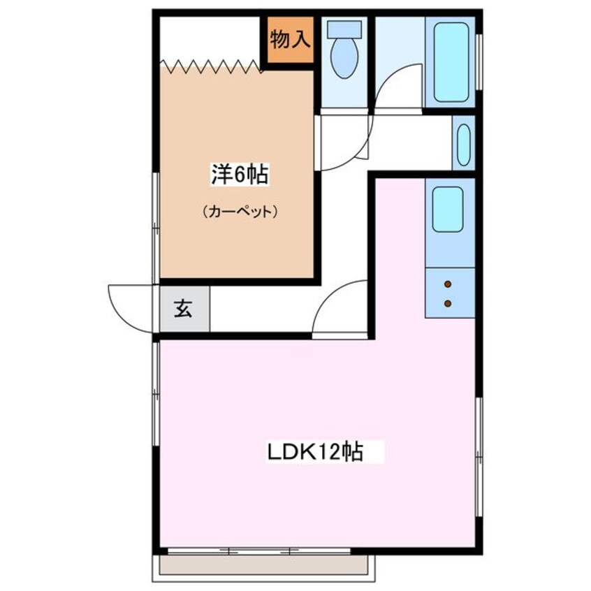 間取図 アルピコ交通上高地線/松本駅 徒歩28分 2階 築42年