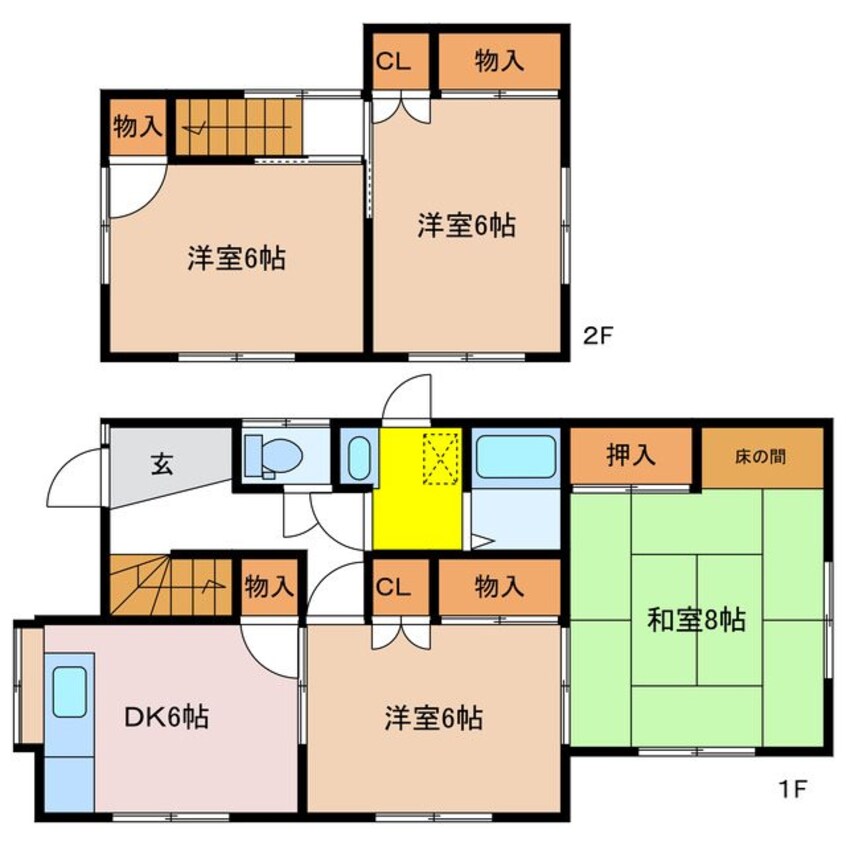 間取図 大村大月貸家