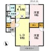 メゾンラシュレ　Ｂ 2LDKの間取り