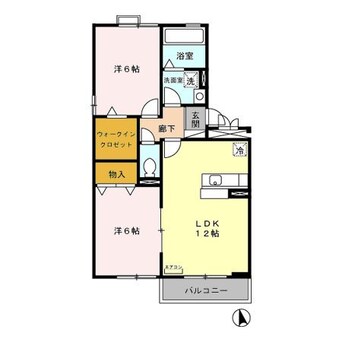 間取図 篠ノ井線/村井駅 徒歩14分 2階 築20年