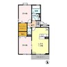 篠ノ井線/村井駅 徒歩14分 2階 築21年 2LDKの間取り