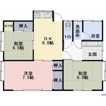 間取図 アルピコ交通上高地線/松本駅 バス15分入山辺線＿01＿on　清水東区下車:停歩6分 築40年