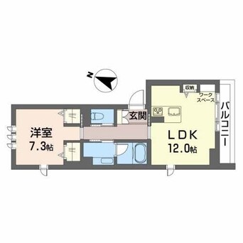 間取図 大糸線/島内駅 徒歩2分 3階 建築中