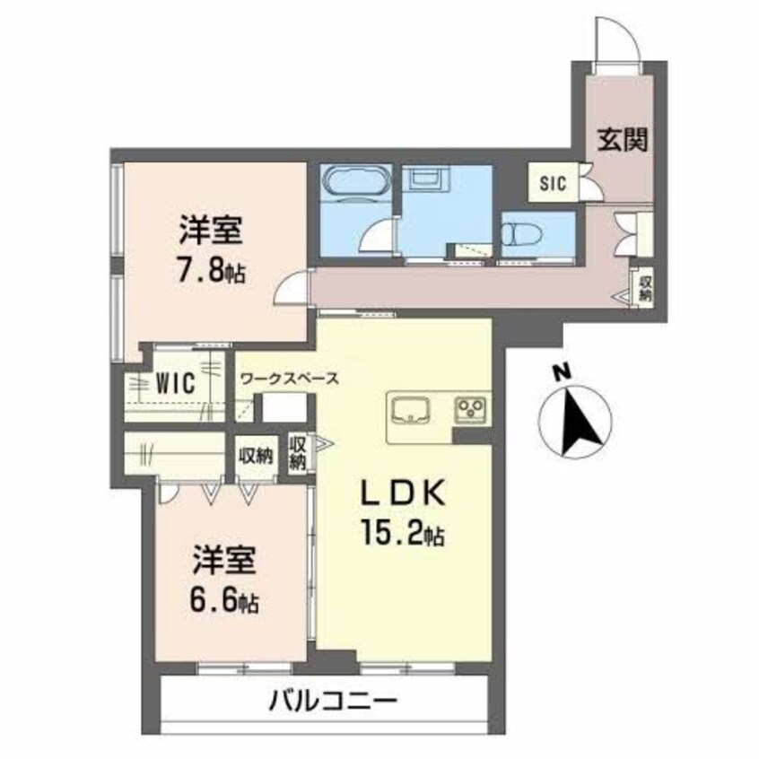 間取図 アルピコ交通上高地線/渚駅 徒歩14分 2階 建築中